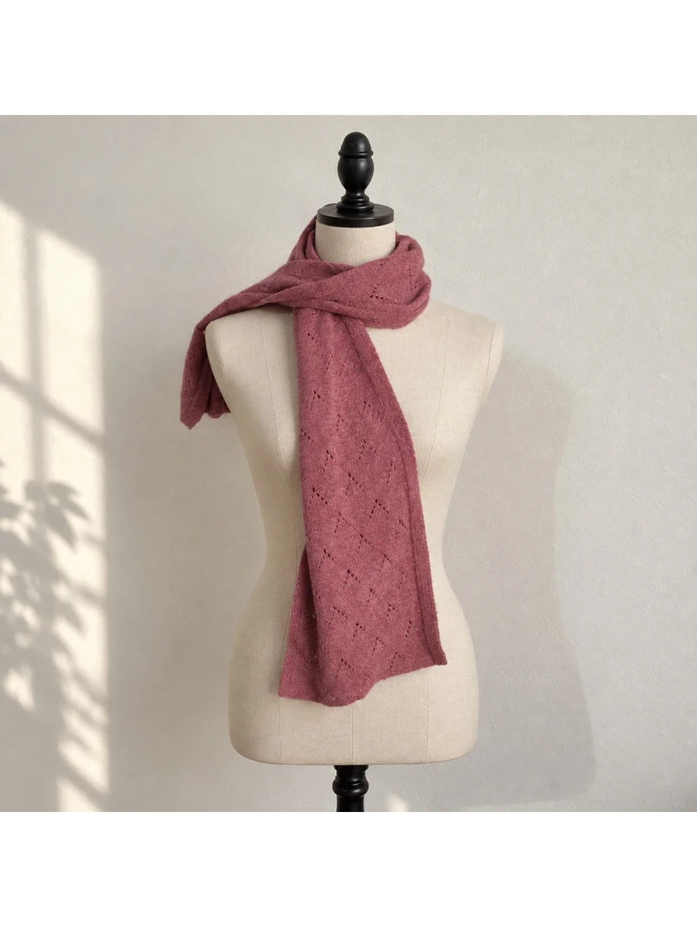 Collection XIIX Pink Silk Cotton Scarf Pointelle Knit Lightweight NWT 49 Inch
